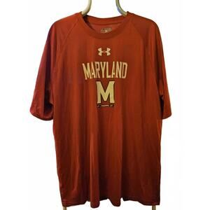 UNDER ARMOUR UNIVERSITY MARYLAND TERRAPINS L/S Basketball T-SHIRT Mens 2XL